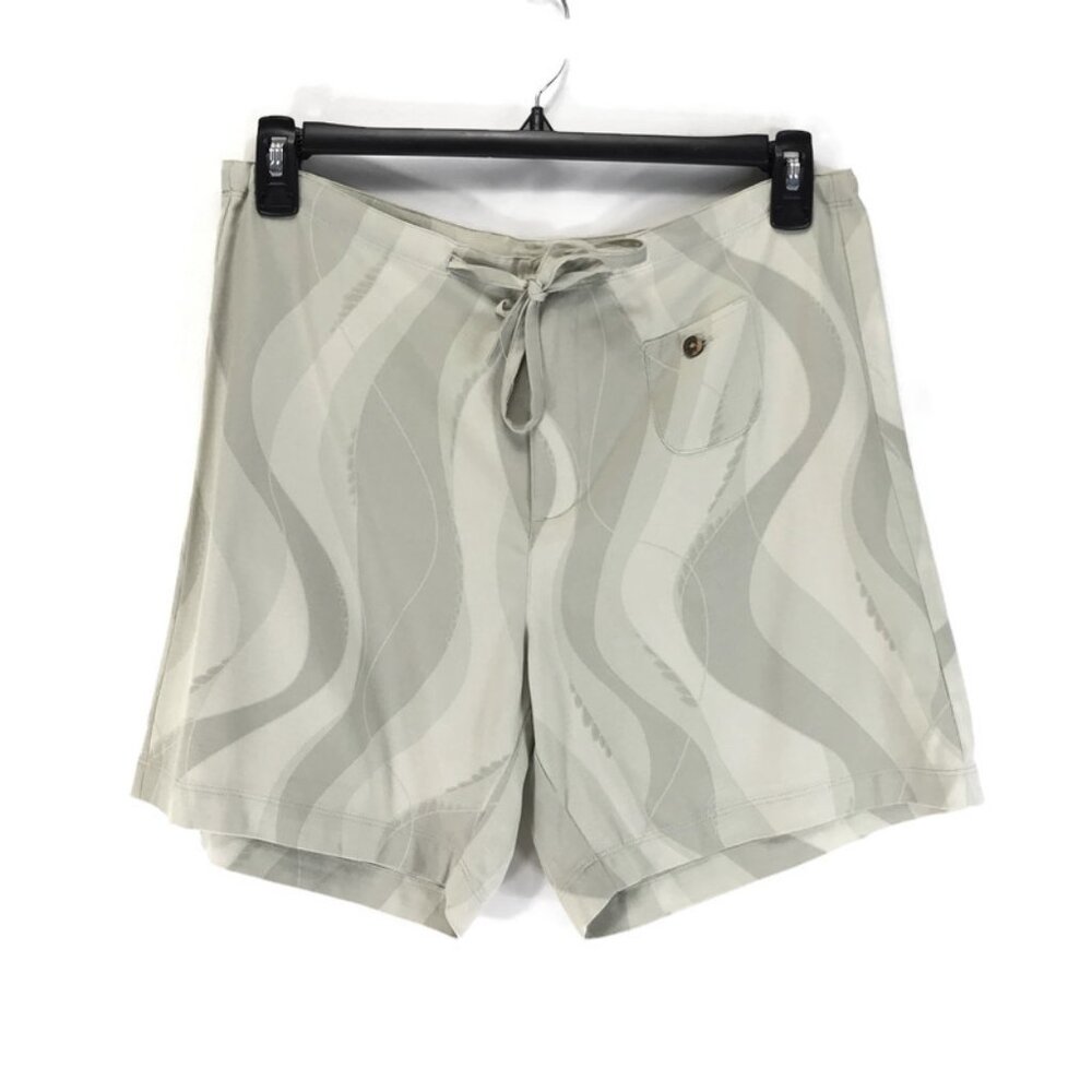 Columbia GRT Silk Blend High Rise Shorts Women's Medium Abstract Outdoor Casual